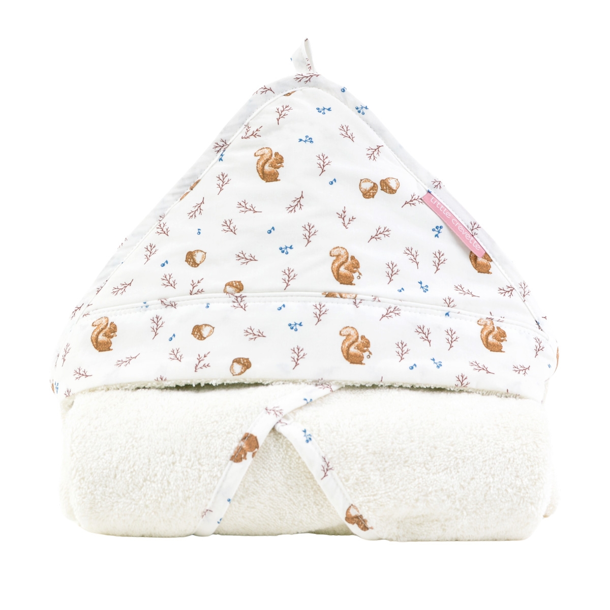 Cape de bain coton bio NOISETTE, LITTLE CREVETTE
