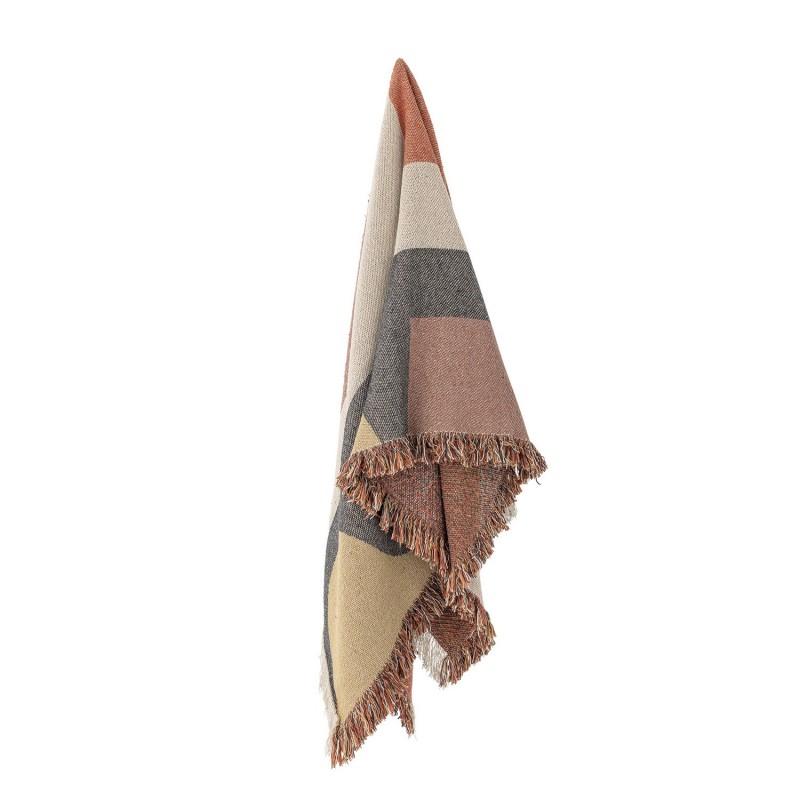Plaid coton recyclé motif contemporain Arni, BLOOMINGVILLE