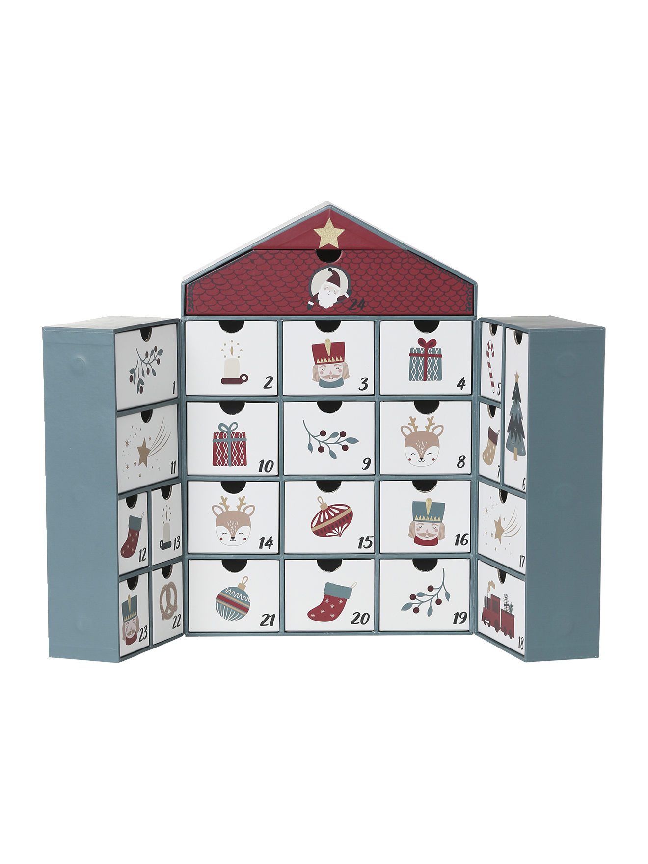 Calendrier de l'Avent maison en carton, VERTBAUDET