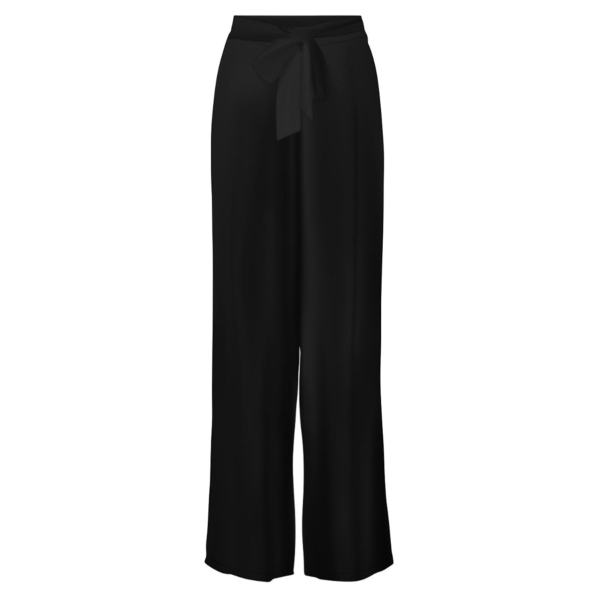 wide leg trousers with tie-waist