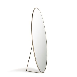 Miroir sur pied ovale métal, H170cm, Koban
