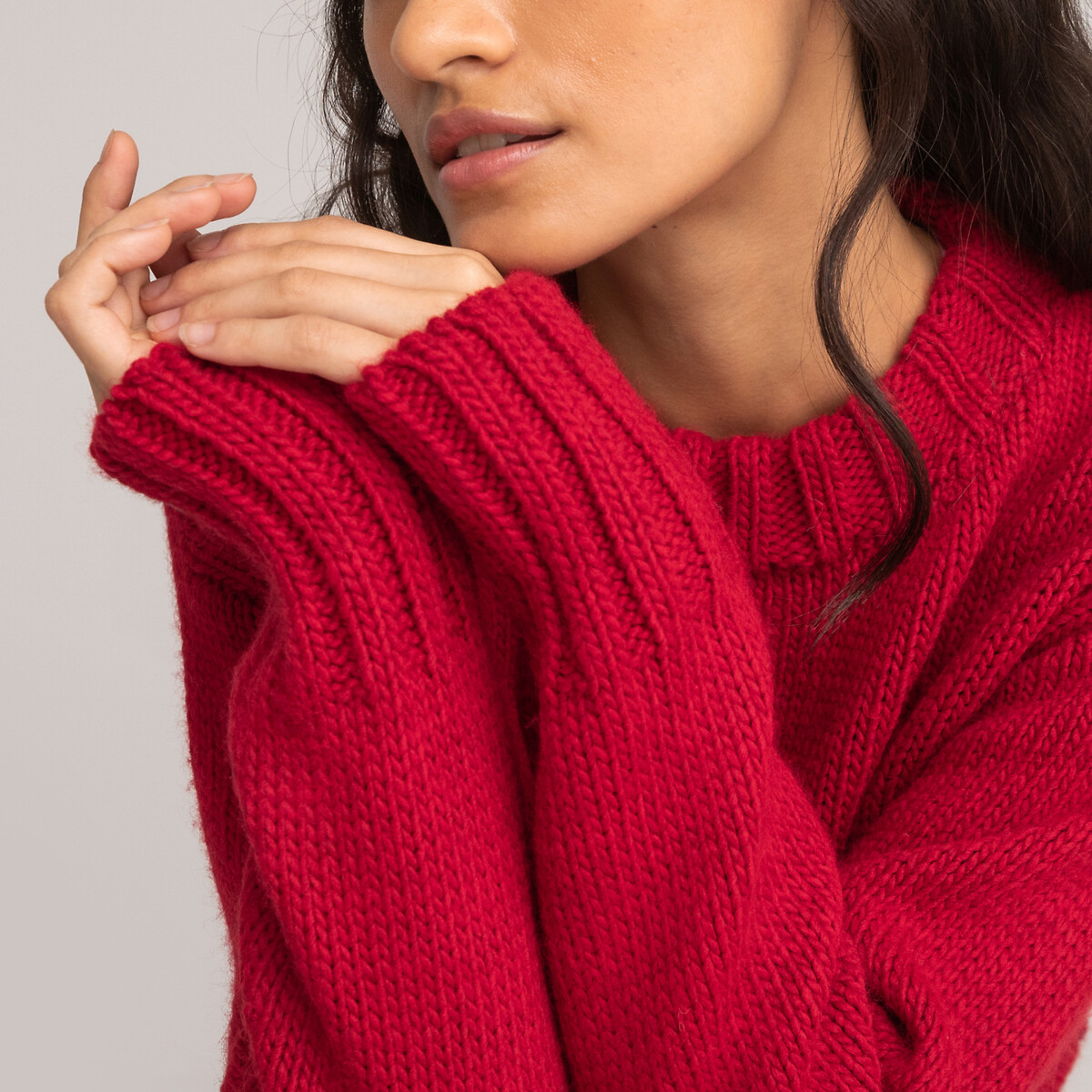 Chunky Knit Jumper with Crew Neck