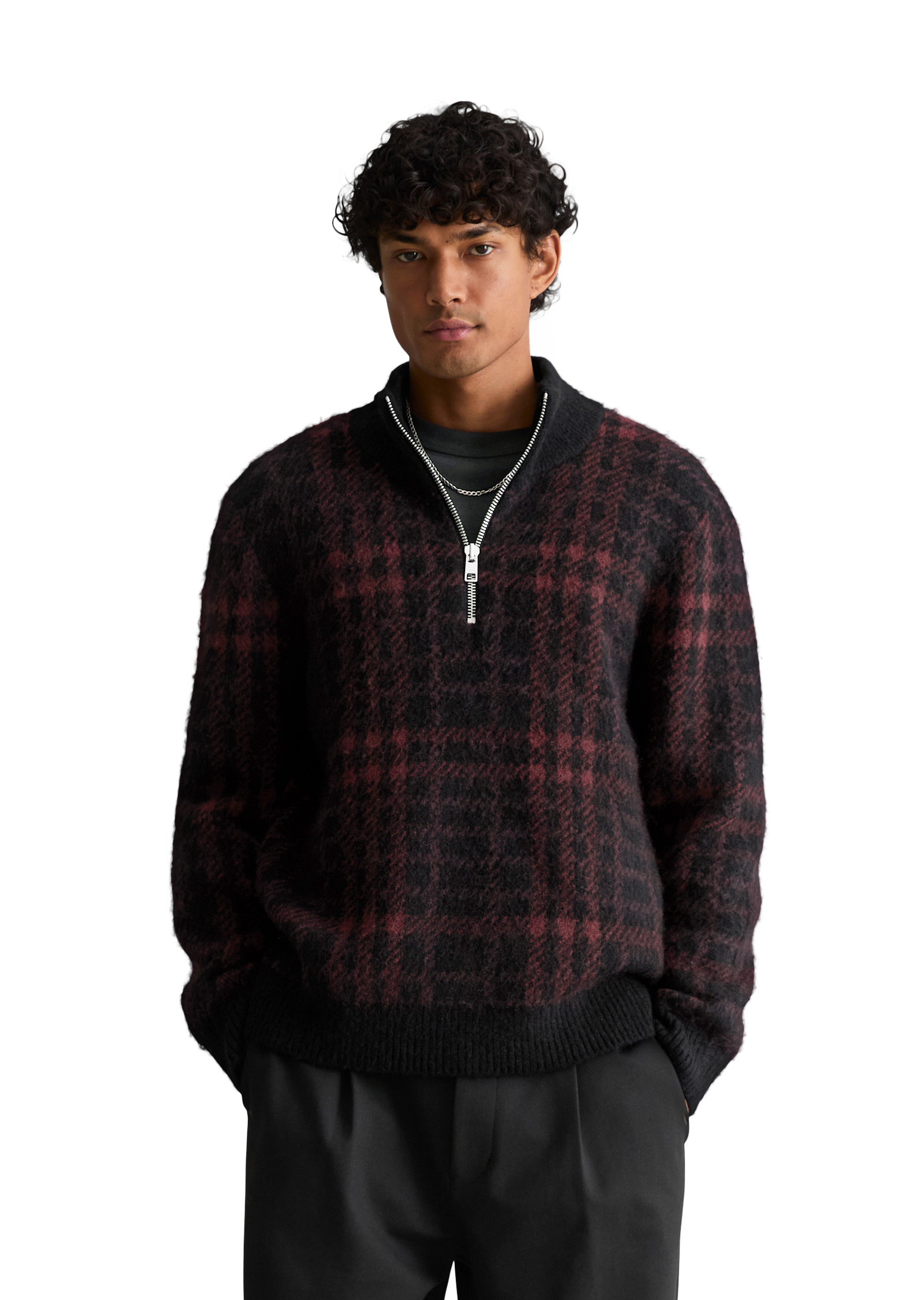 Pull à col roulé Jacquard, coupe classique en mélange de laine vierge douce, MARC O’POLO DENIM