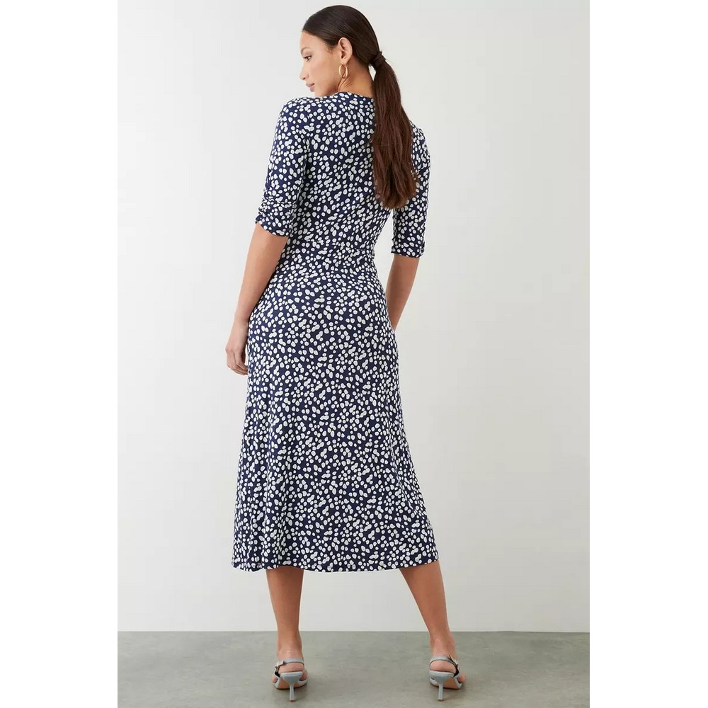 Robe Crayon Ajustée Dorothy Perkins Marine En Jersey - Taille 12, Occasion Très Bon État