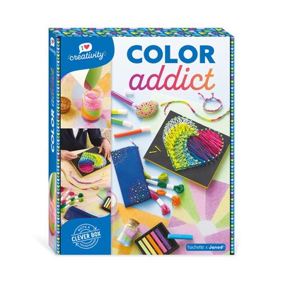 I love creativity - multiactivités 8 créations color addict - kit loisir créatif enfant - apprentissage motricité fine e JANOD