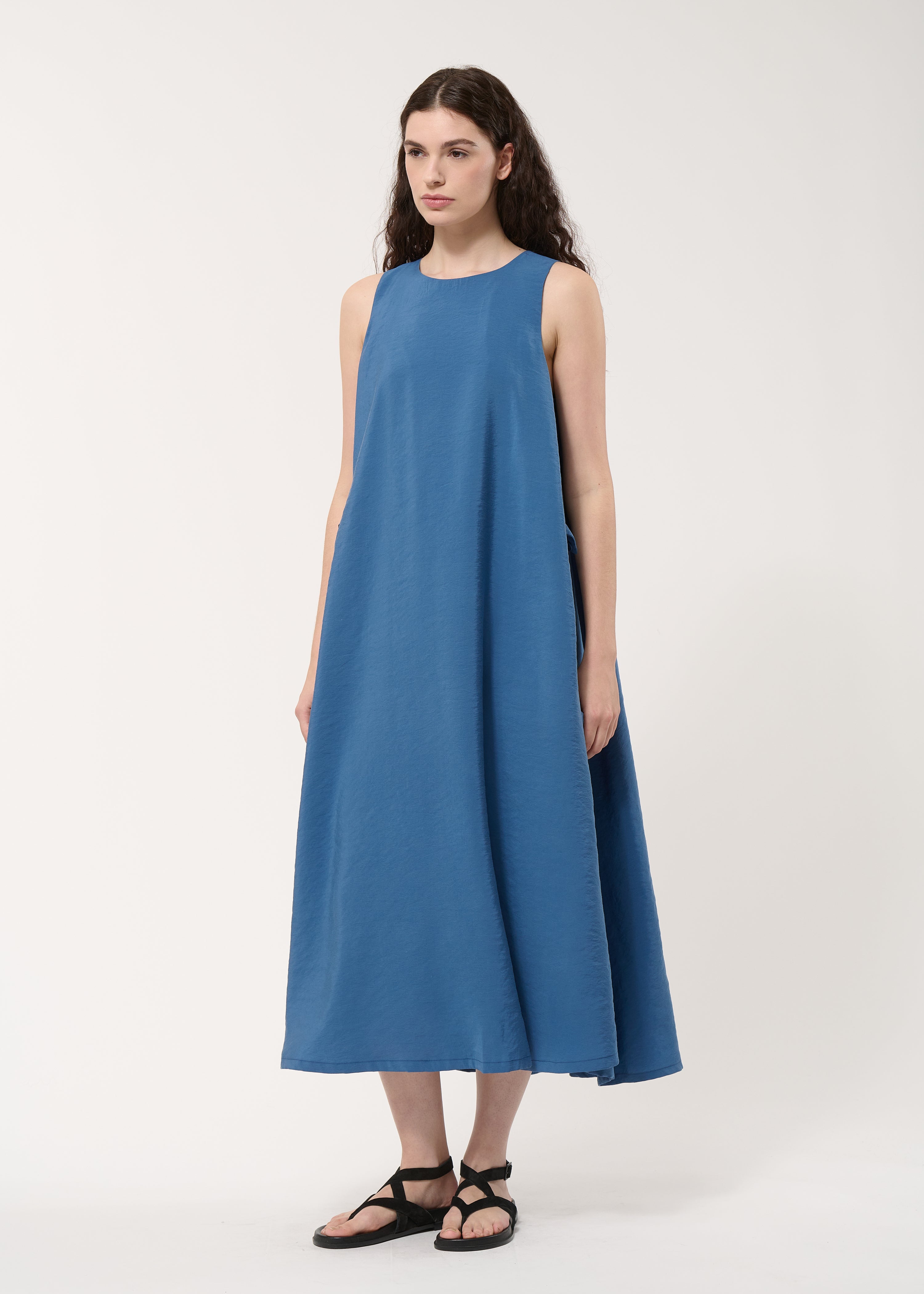 Robe drapée en modal gaufré, HUMILITY