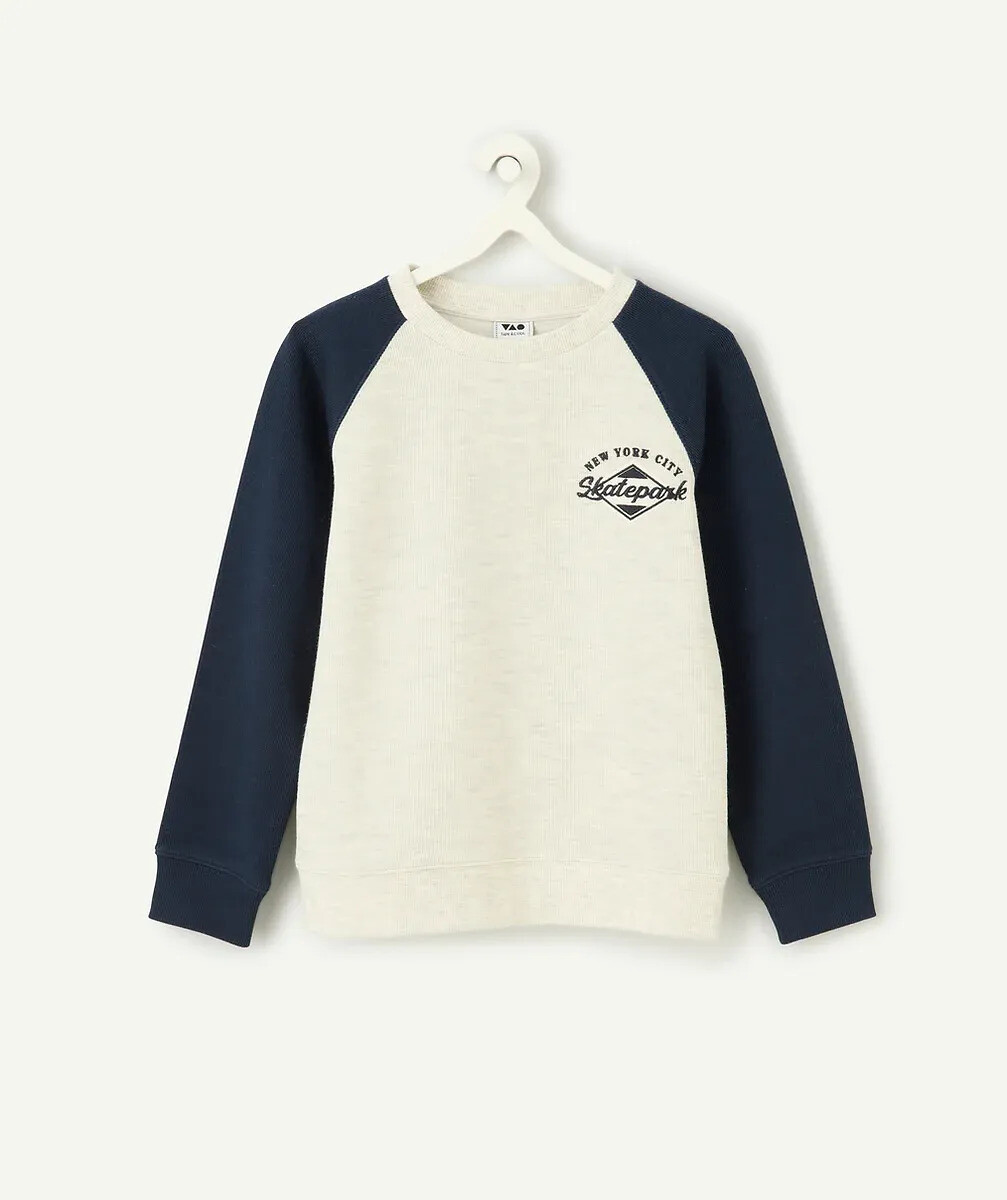 Colour Block T-Shirt with Long Sleeves, TAPE A L'OEIL