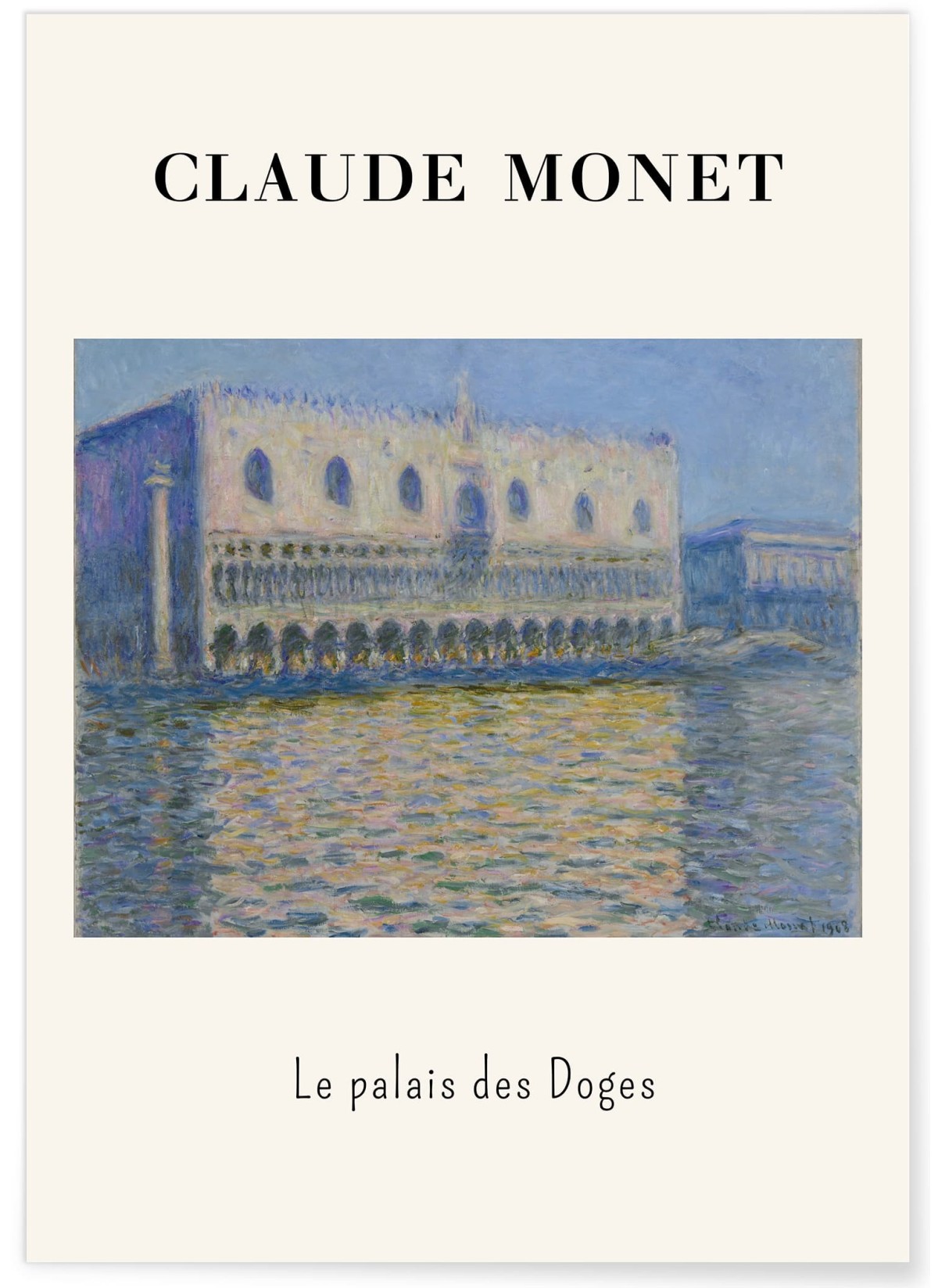 Affiche Claude Monet - Le Palais des Doges, L'AFFICHERIE