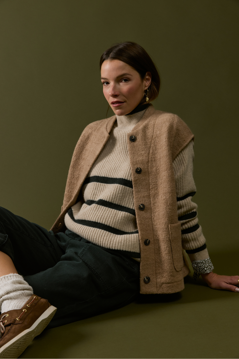Pull col montant - laine, ARMOR-LUX