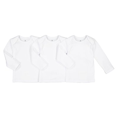 Confezione da 3 t-shirt cotone bio 0 mesi-3 anni LA REDOUTE COLLECTIONS
