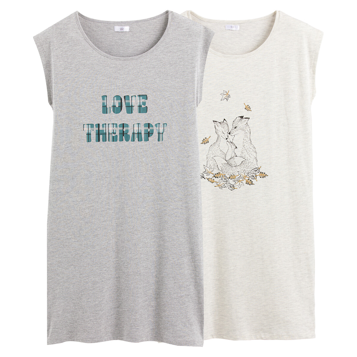 Confezione da 2 camicie da notte fantasia La Redoute Collections
