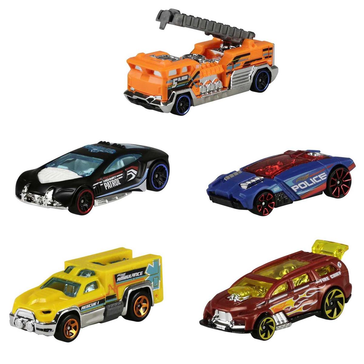Hot Wheels - Coffret 3 véhicules pour enfant de petites voitures miniatures  - Voiture de collection miniature - Rue du Commerce