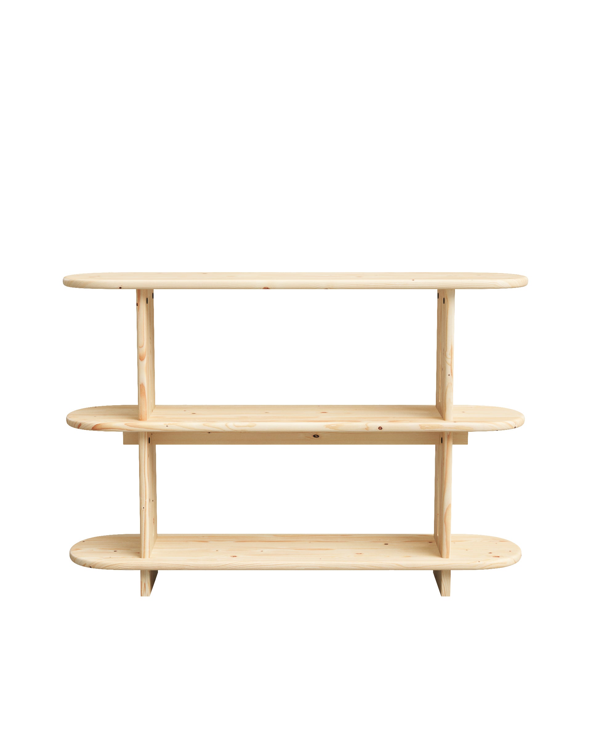 Bibliothèque en sapin beige 120 cm - TESA, HANNUN