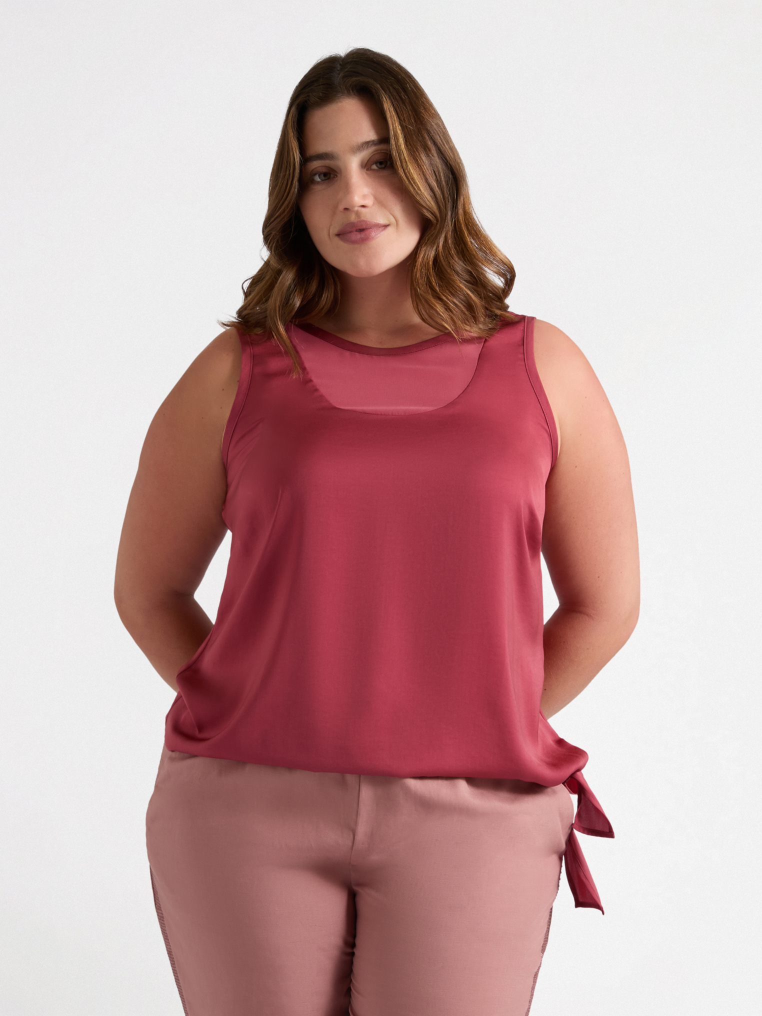Top en satin avec nœud, FIORELLA RUBINO