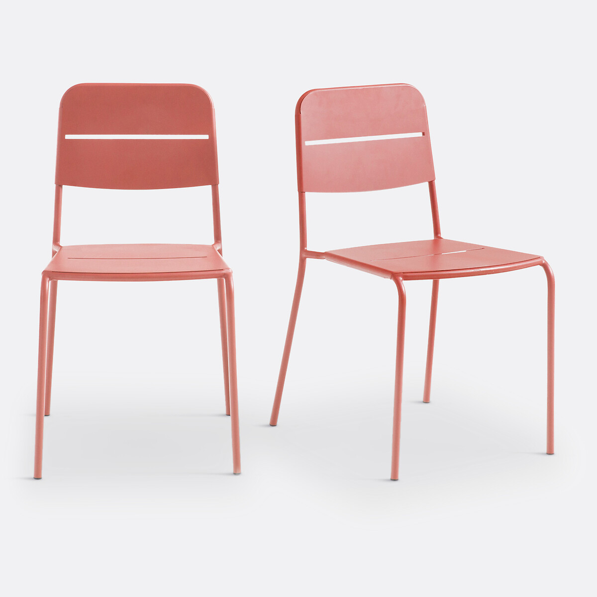 Set van 2 metalen tuinstoelen, Dune
