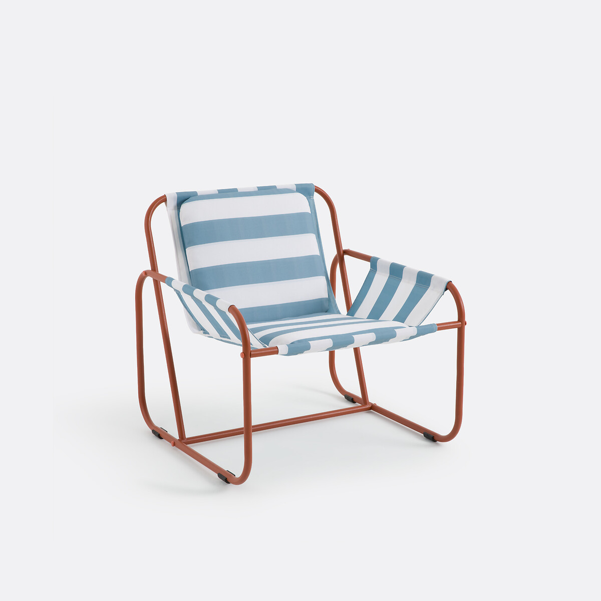 Fauteuil de jardin, en métal acier et toile rayée, Zilly, LA REDOUTE INTERIEURS