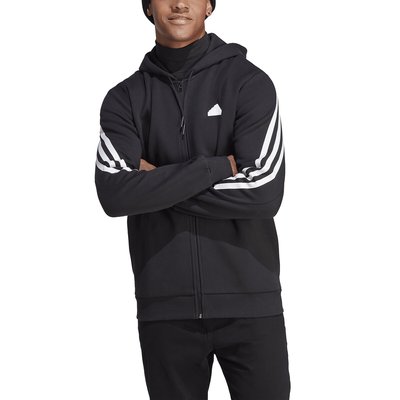 Future Icons 3-Stripes Hoodie in Cotton Mix with Zip Fastening ADIDAS SPORTSWEAR