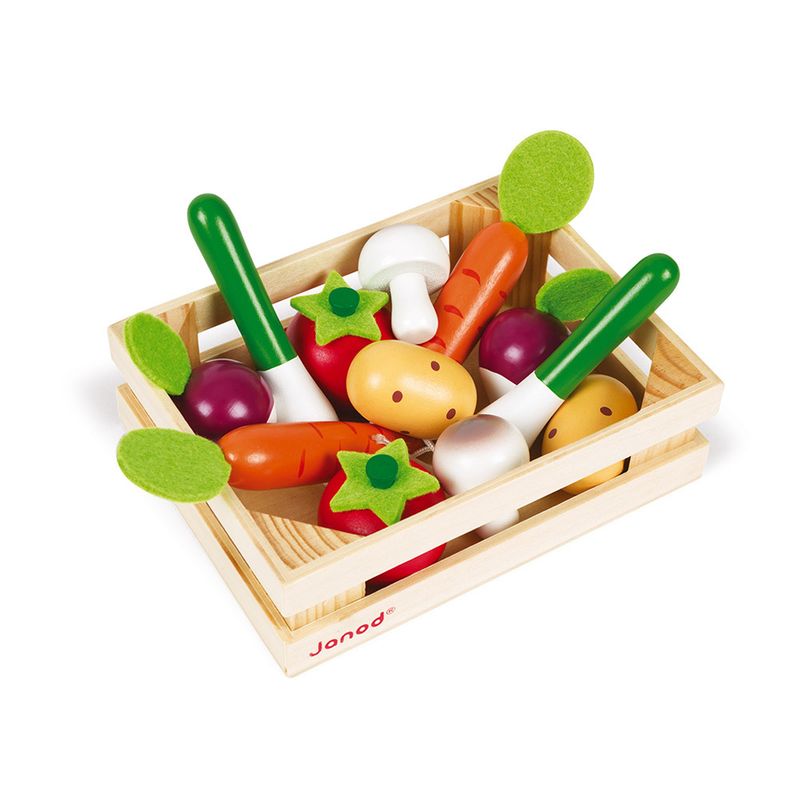 Cagette de légumes pour dinette en bois FSC® - multicolore, Jouet