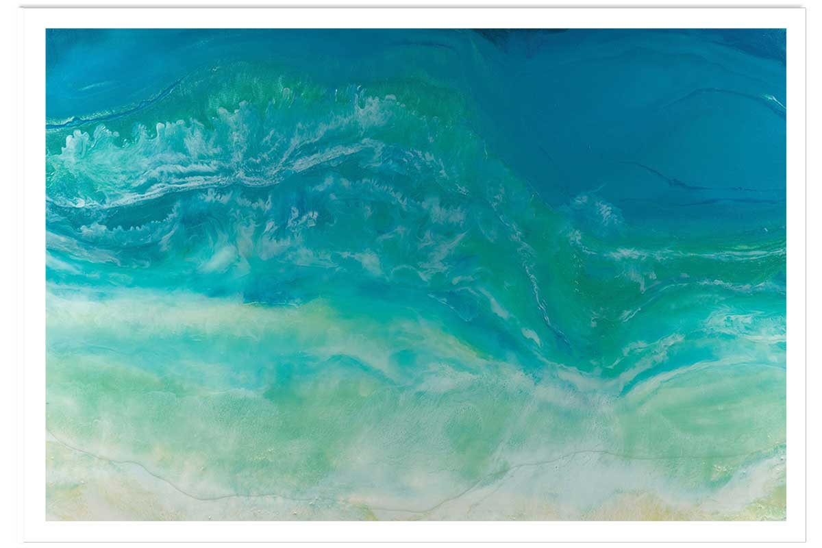 Poster bleu fluide, HEXOA