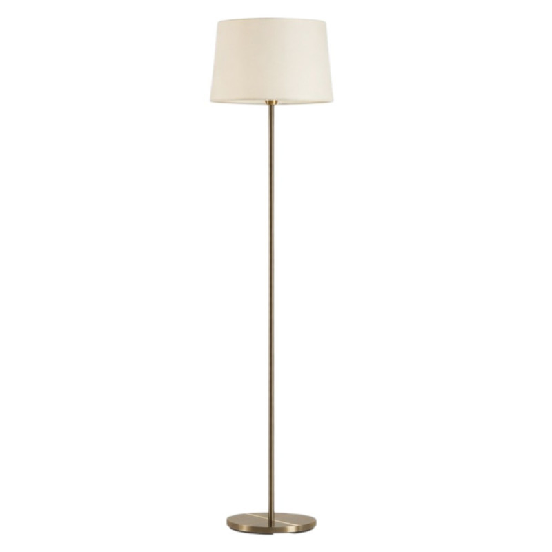 Lampadaire Laiton patiné Room Abat-jour Crème, MILLUMINE
