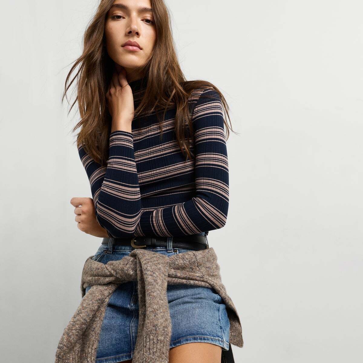 T-Shirt À Manches Longues En Tissu Côtelé, PEPE JEANS
