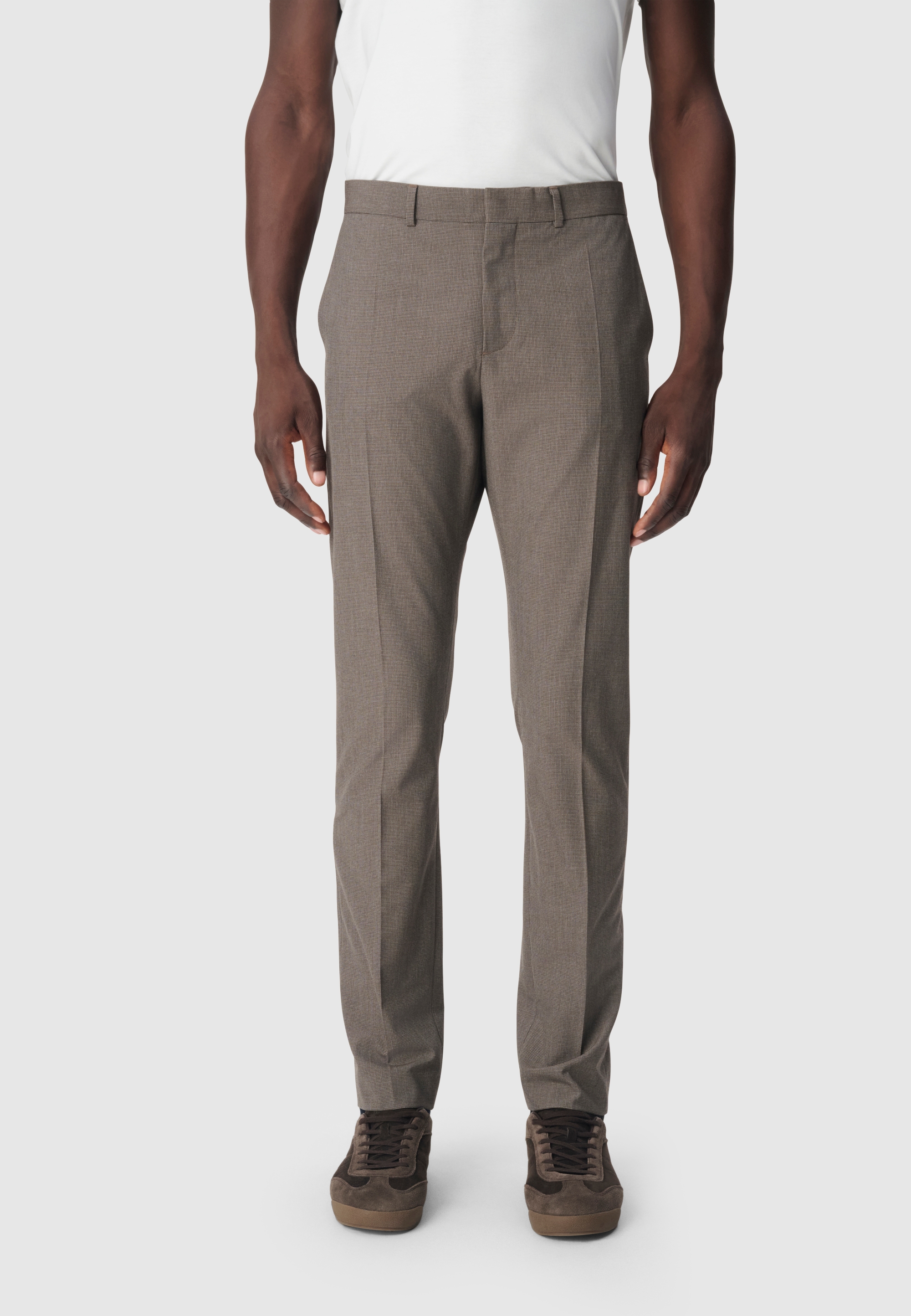 Pantalon de costume motif pied-de-puce, IKKS