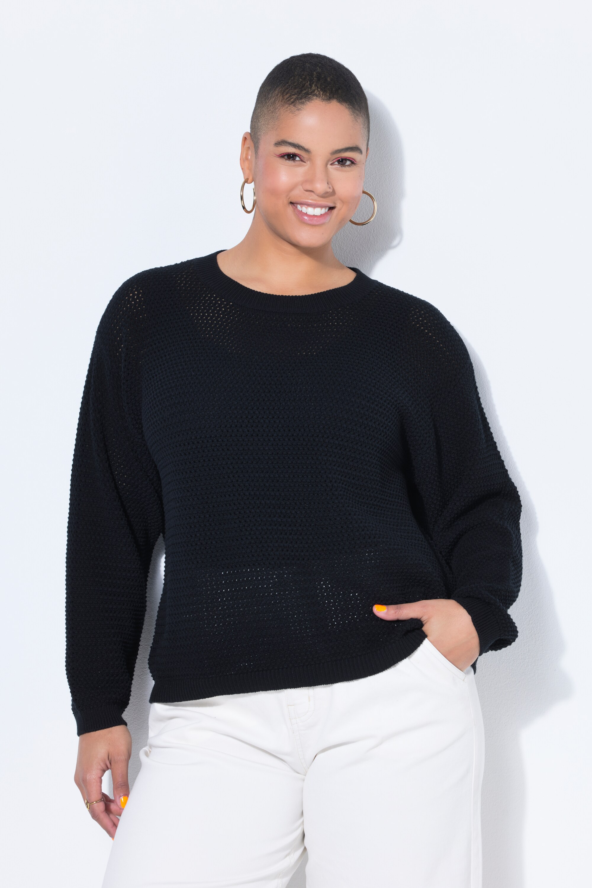 Pull coupe Boxy Shape en maille ajourée, STUDIO UNTOLD