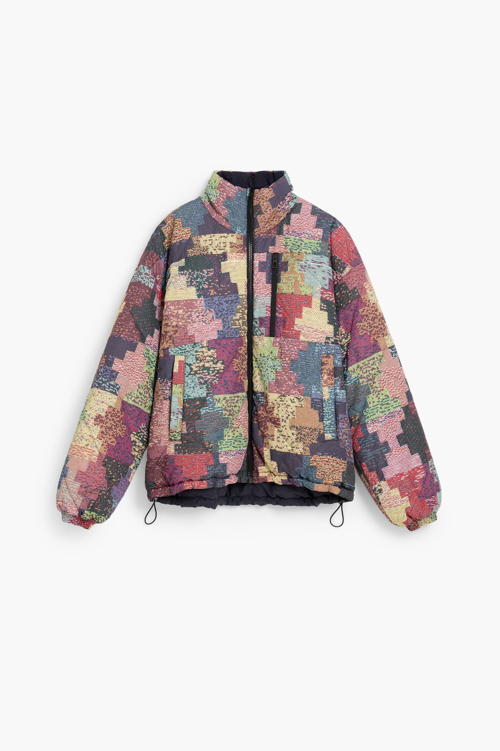 manteau court matelassé patchwork, DESIGUAL