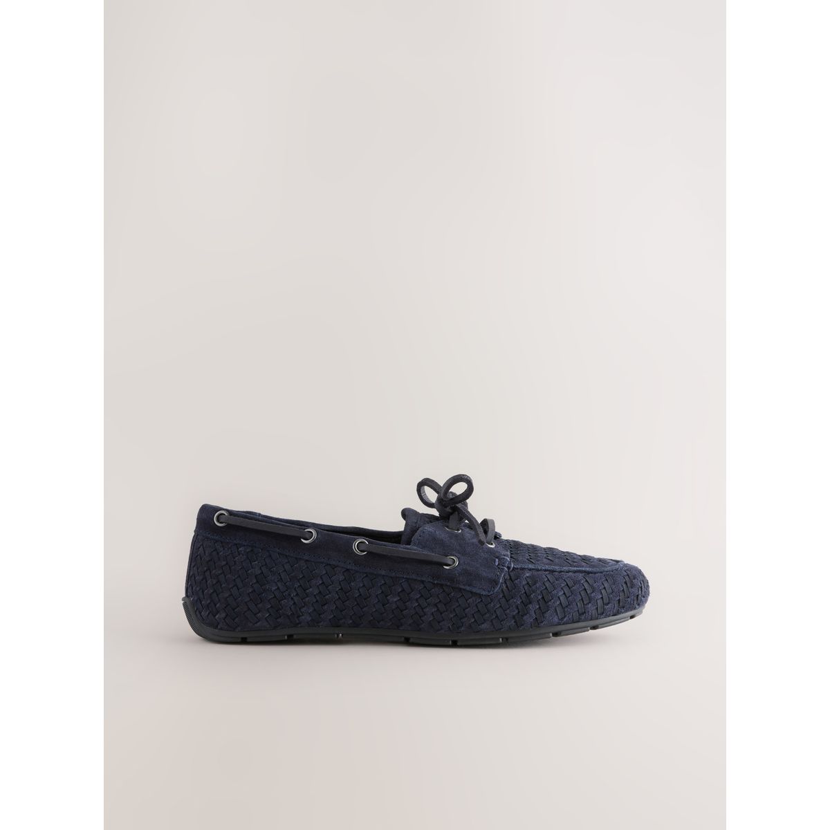 Chaussures bateau en cuir tressé, NEXT