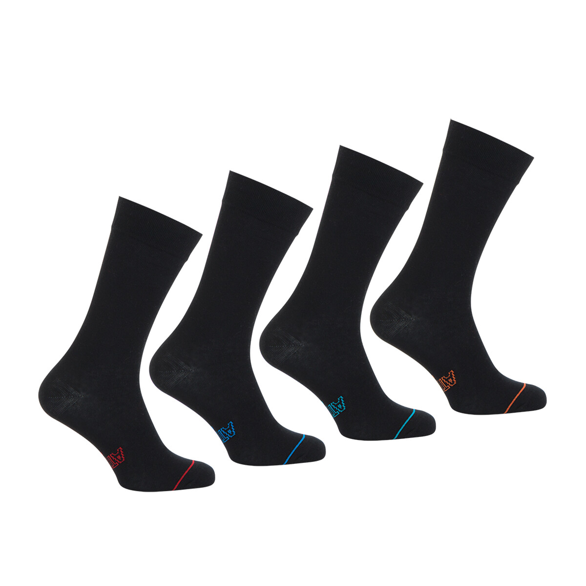 Set van 4 paar effen kousen