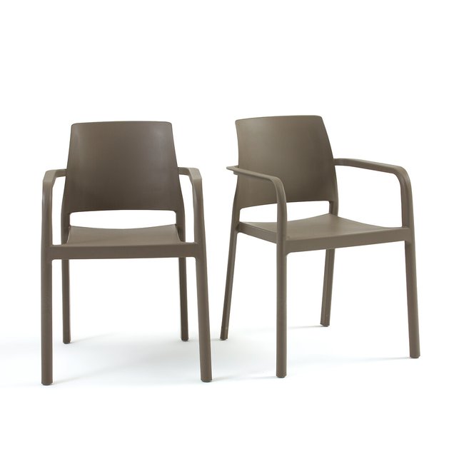 Lot de 2 fauteuils empilables polypropylène, Kenta - LA REDOUTE INTERIEURS