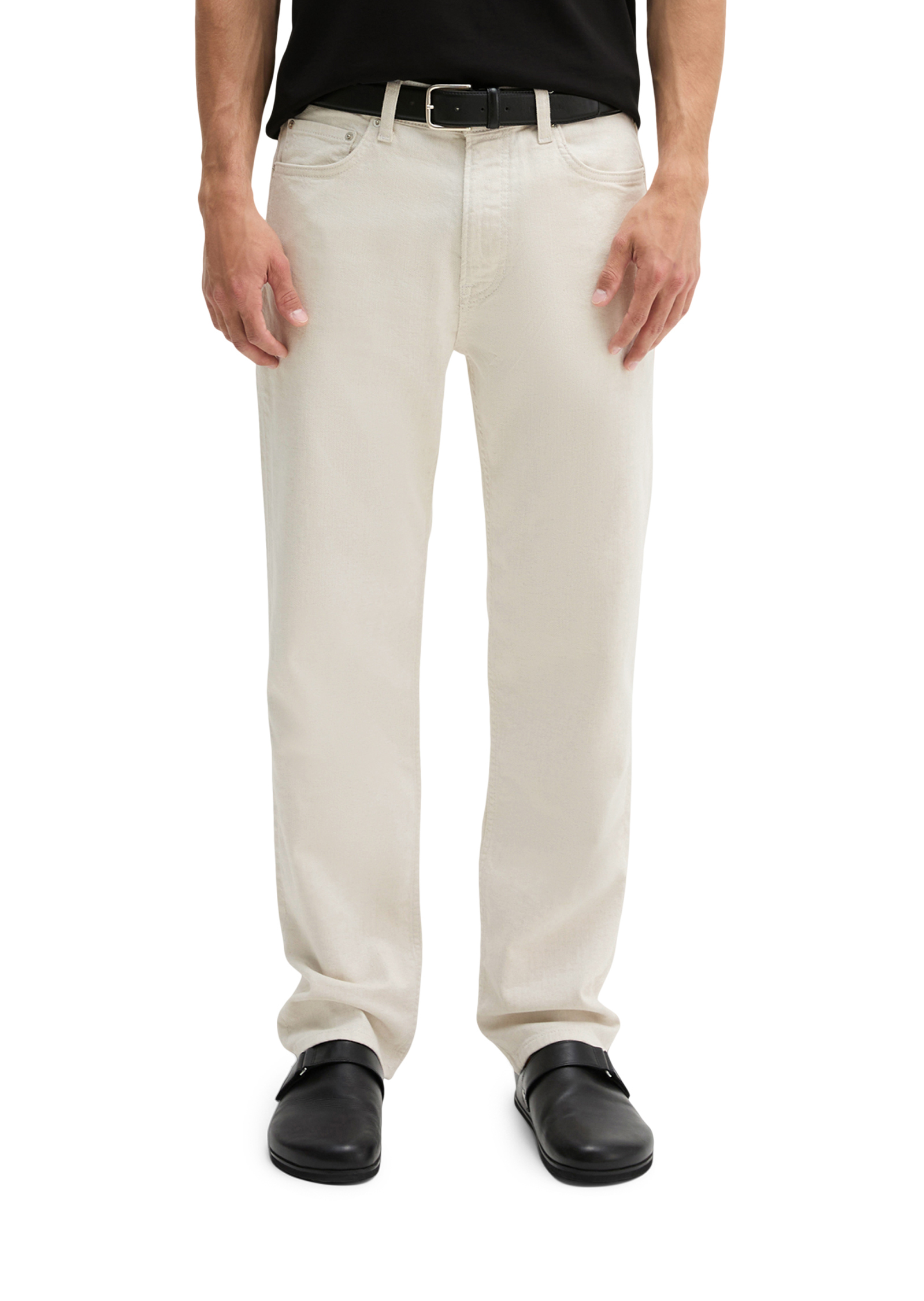 Jeans modèle Kalmo droit en coton bio et en lin, MARC O'POLO
