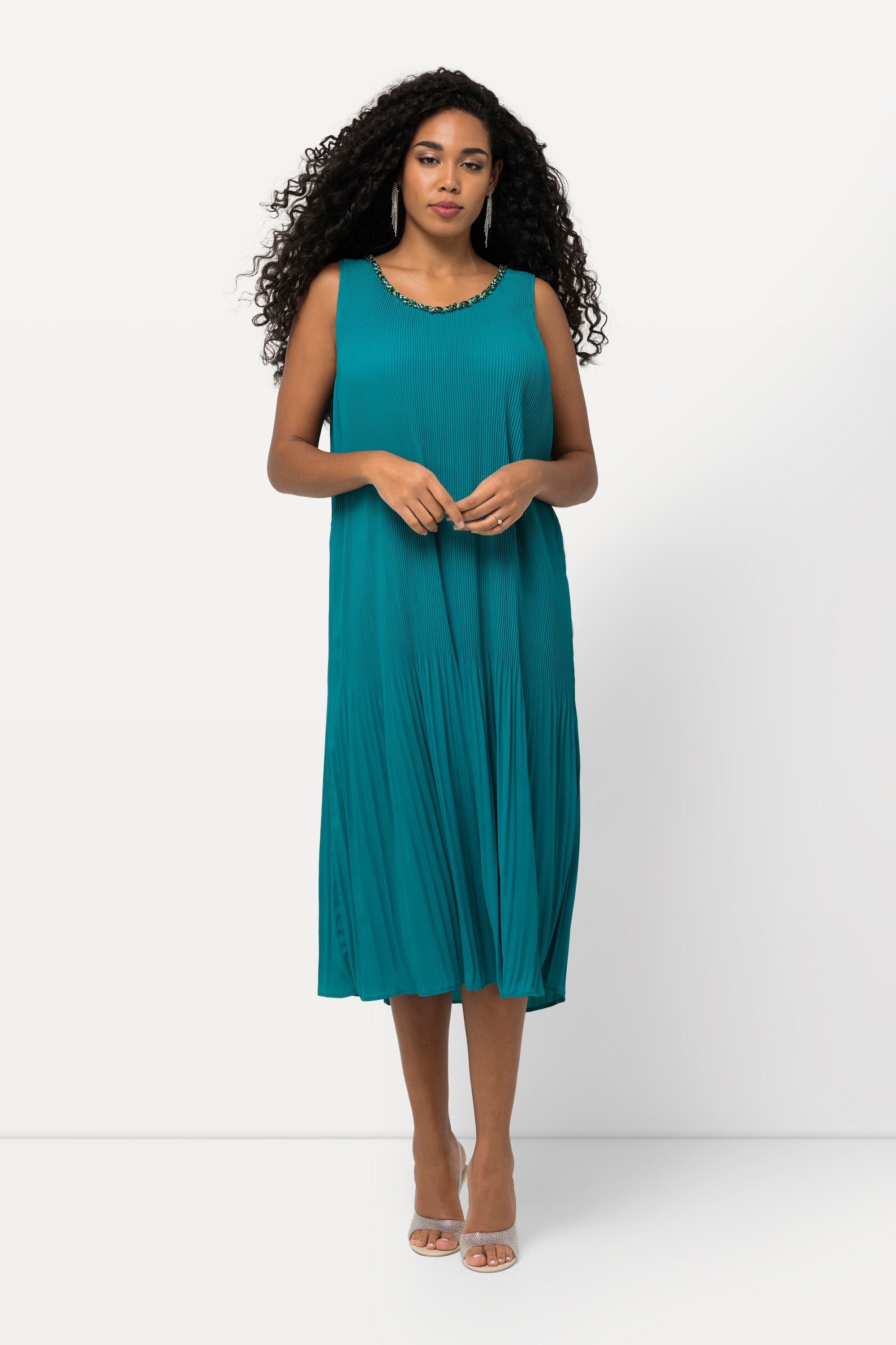 Robe Maxi Sans Manches Avec Veste En Maille - Taille M (environ) Pour Femme - Occasion Très Bon état