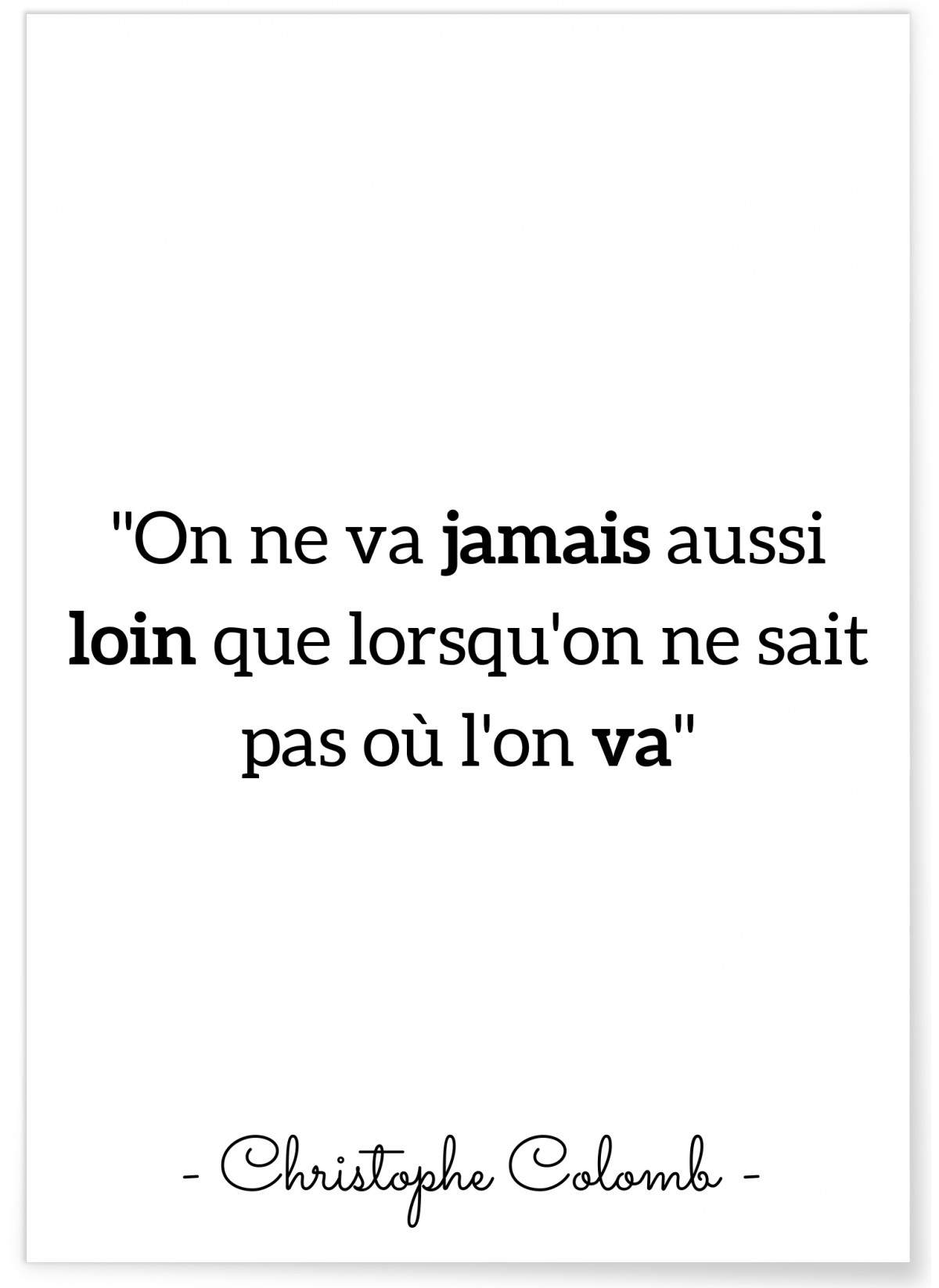 Affiche Christophe Colomb : 'On ne va jamais aussi loin...', L'AFFICHERIE