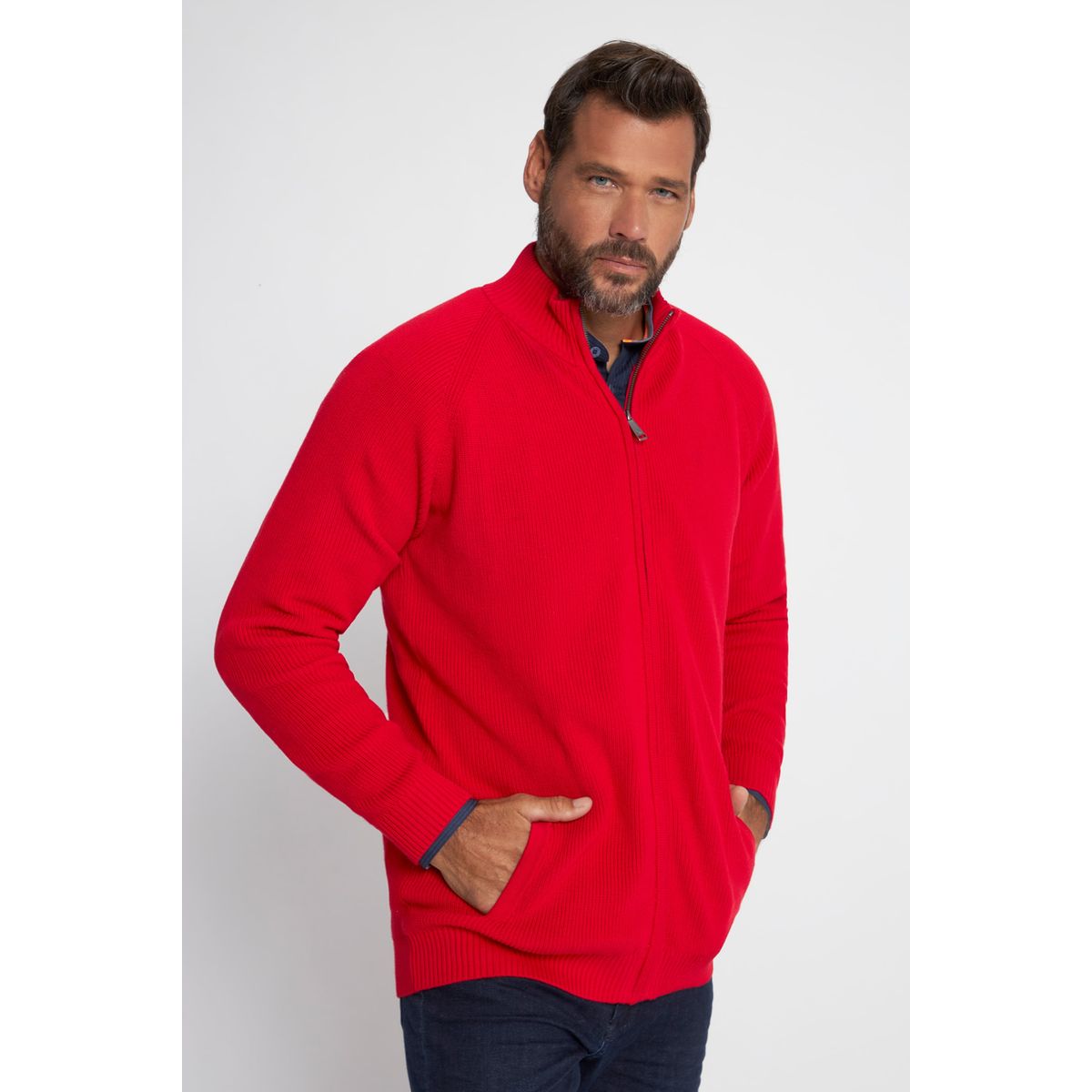 Cardigan rouge online homme