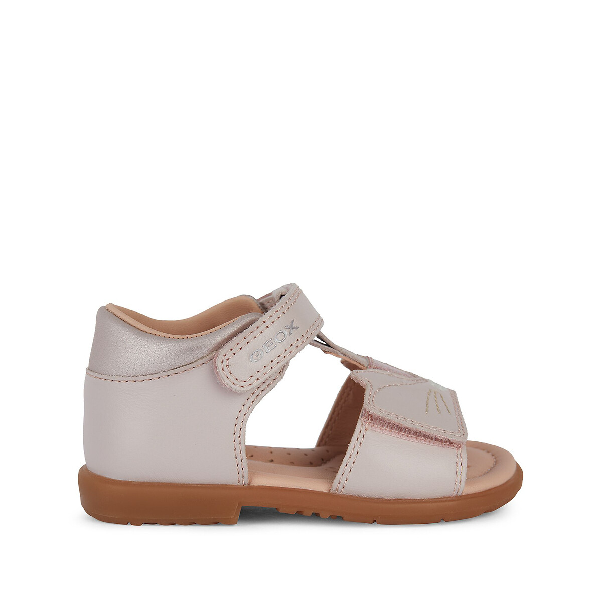 Image of Kids Verred Closed Sandals in Leather with Heel and Touch 'n' Close Fastening