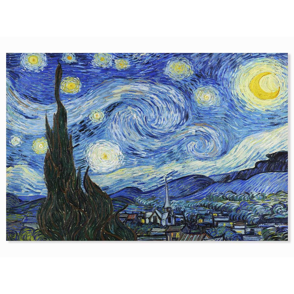 Van Gogh Tableau Nuit Etoilee Tableau célèbre la nuit etoilée de vincent van gogh Hexoa | La Redoute
