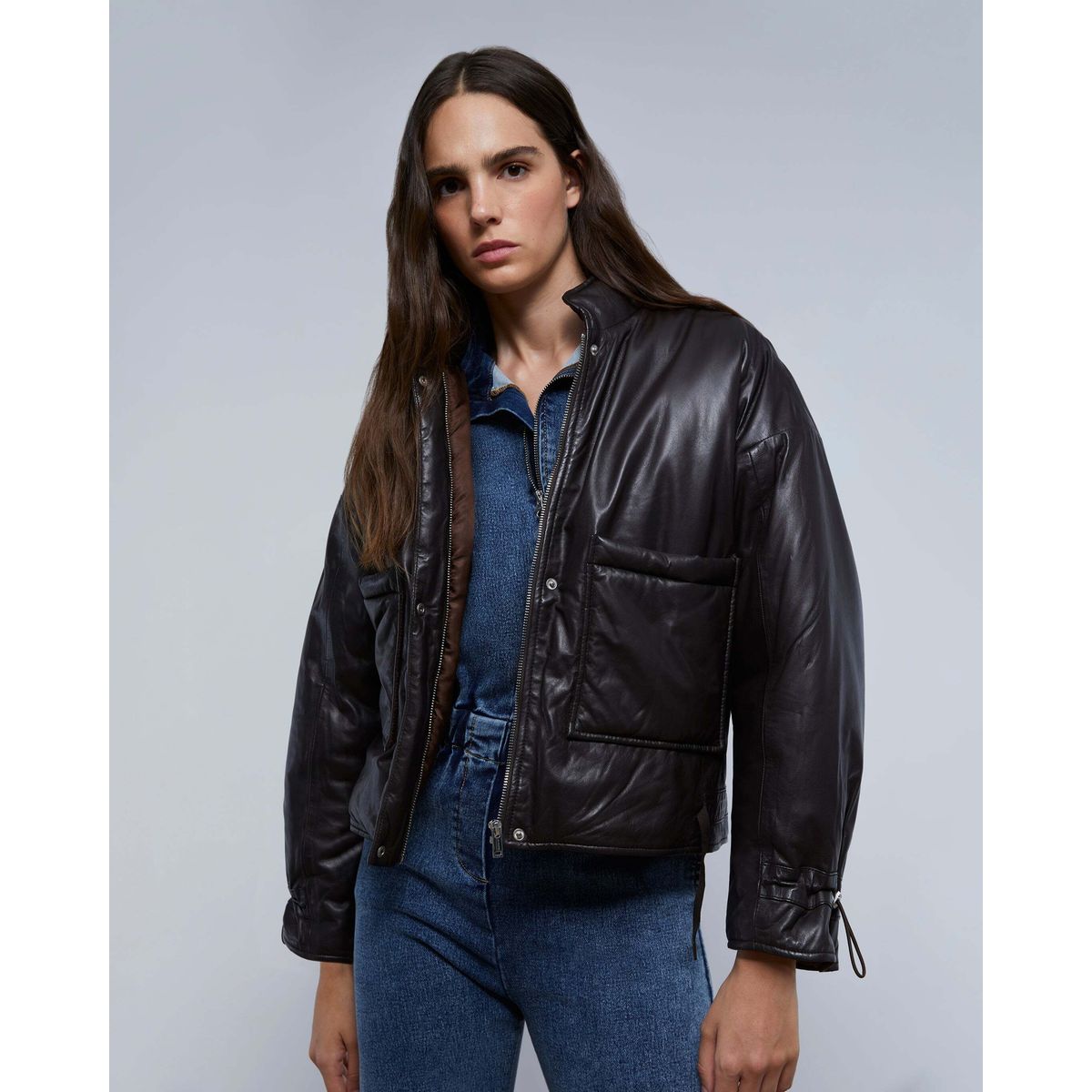 Blouson cuir matelasse femme La Redoute