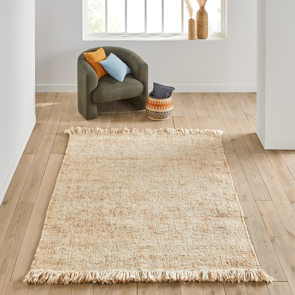 Armoise Fringed Jute and Wool Rug