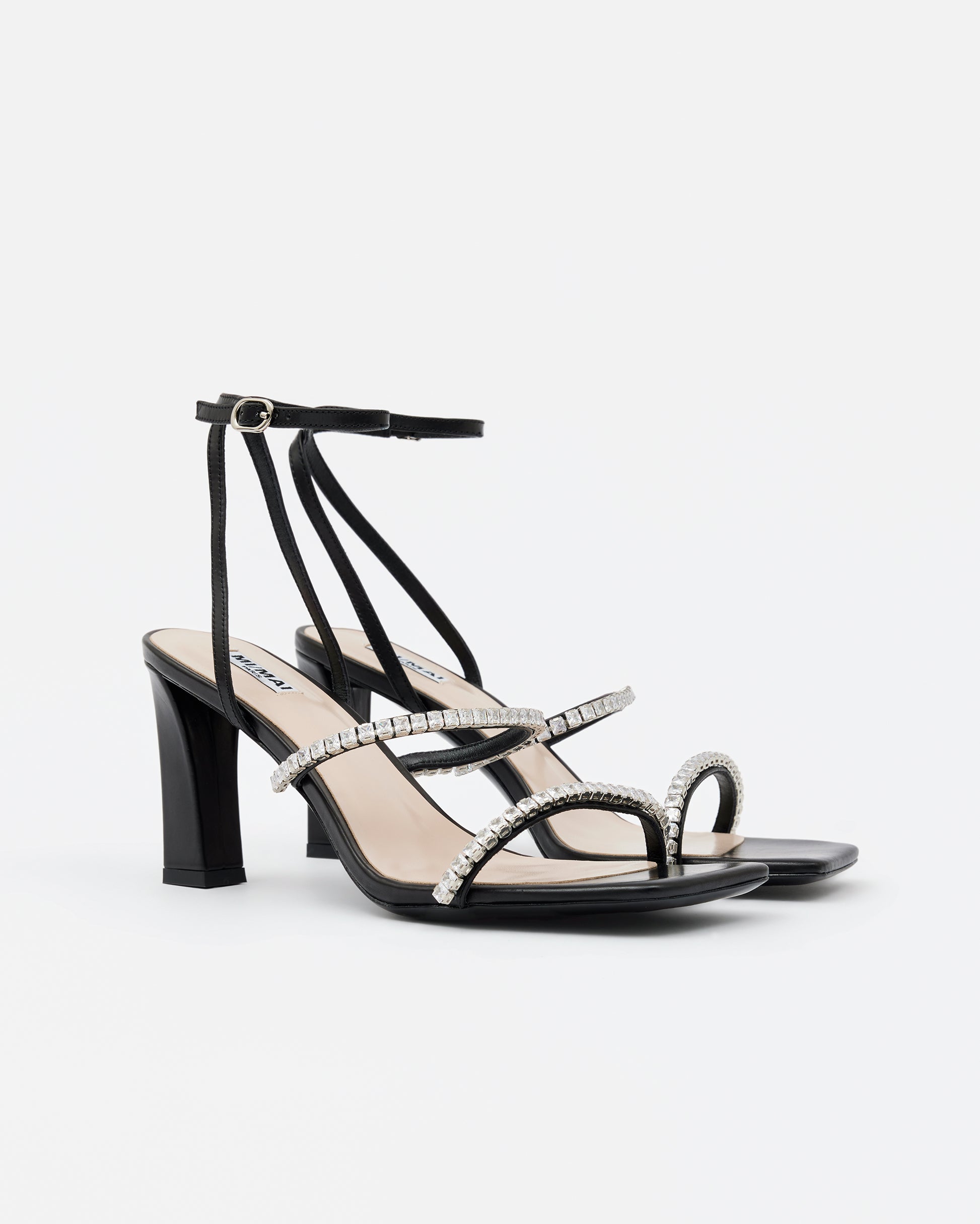 Sandales à bout carré et strass NIDAL, MI MAI