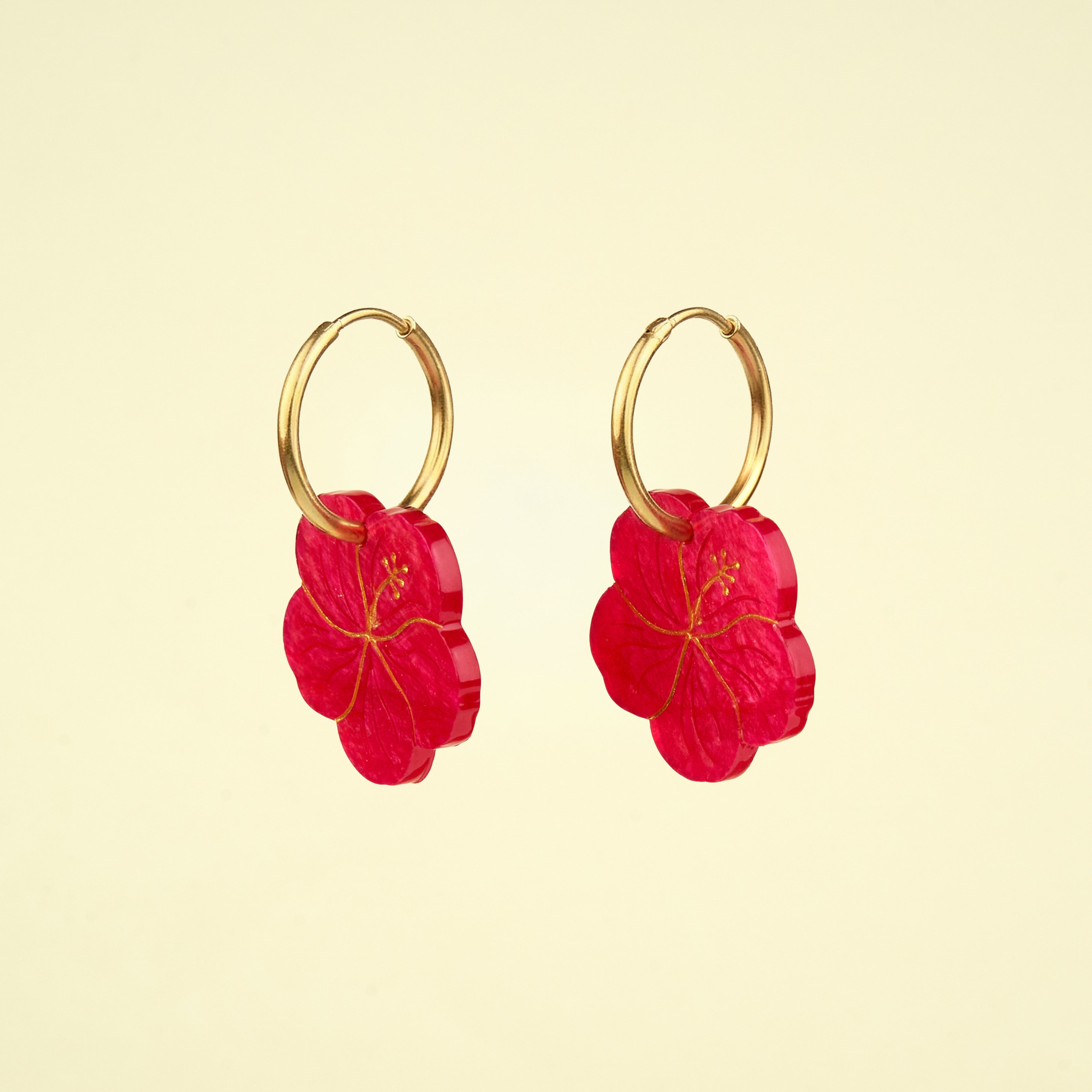 Boucles d'oreilles HIBISCUS, COUCOU SUZETTE