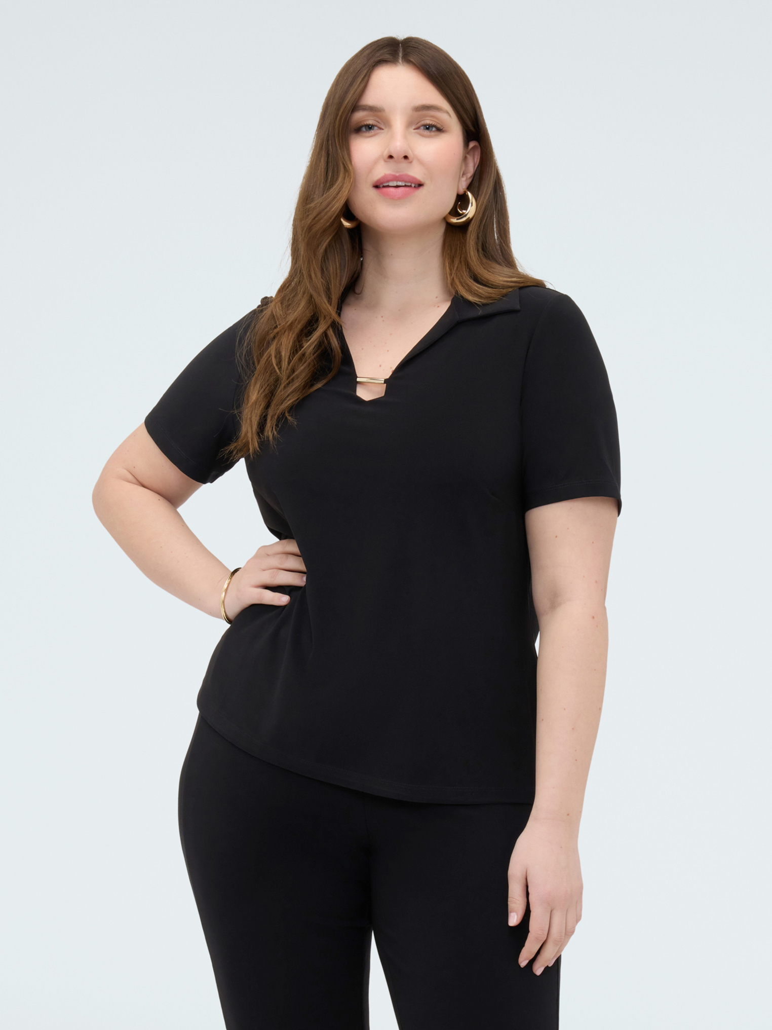 T-shirt avec détail sur l'encolure, FIORELLA RUBINO