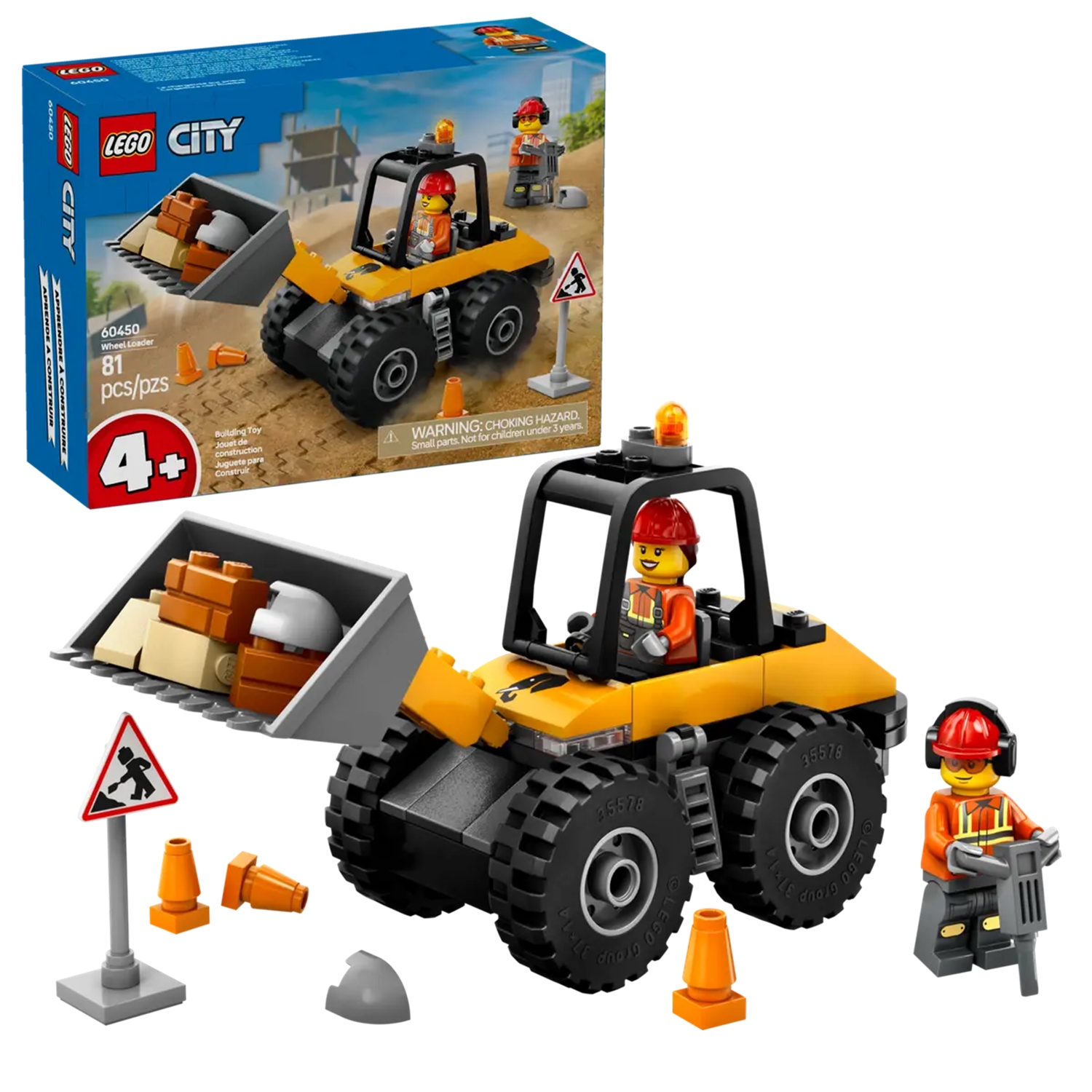 City La chargeuse de chantier jaune, LEGO