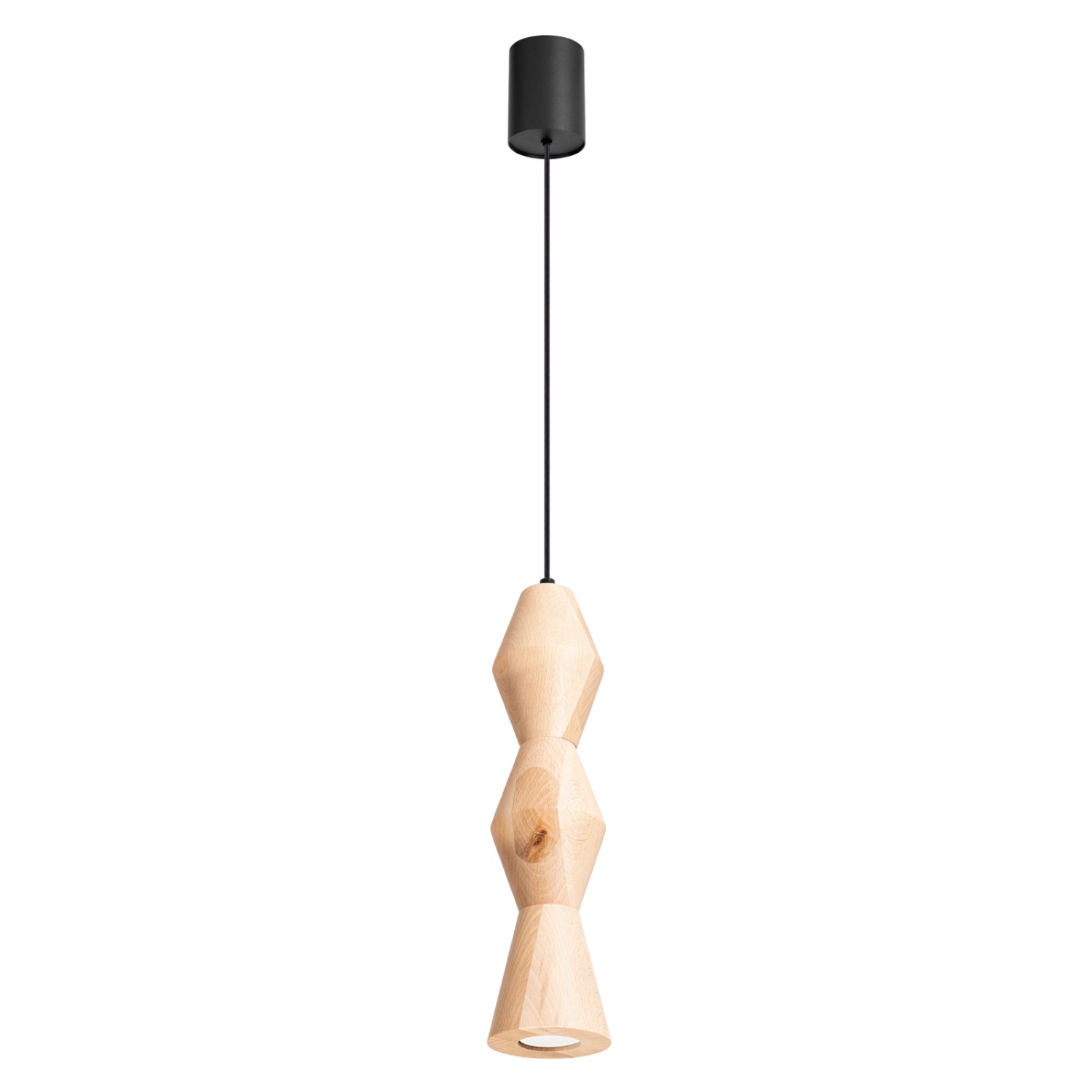 Suspension Bois Naturel GU10 1 Kubbe, EDEN