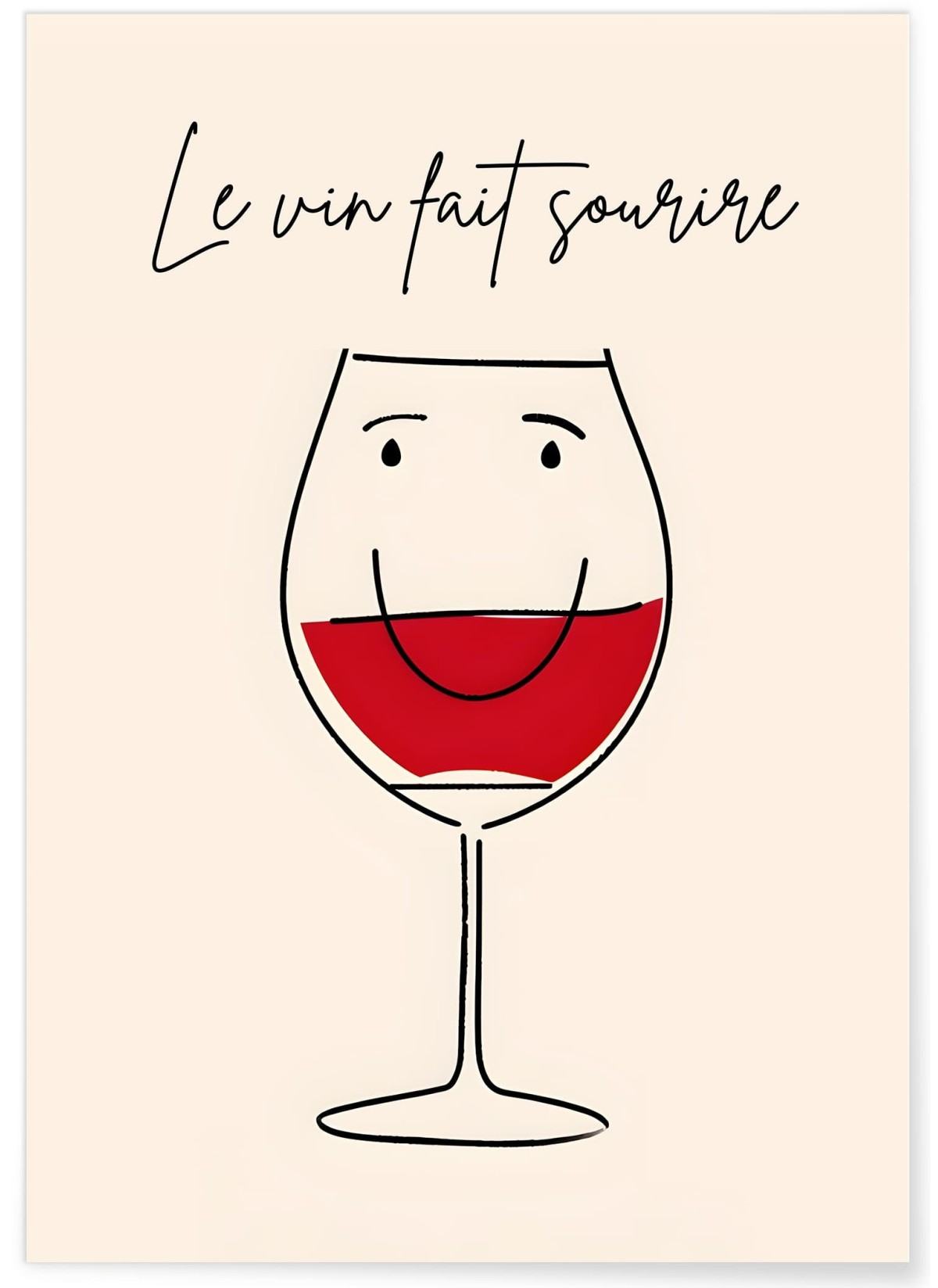 Affiche Le vin fait sourire, L'AFFICHERIE