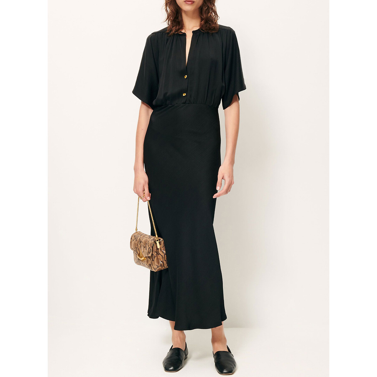 Ellita Long Dress with Short Sleeves, SESSUN