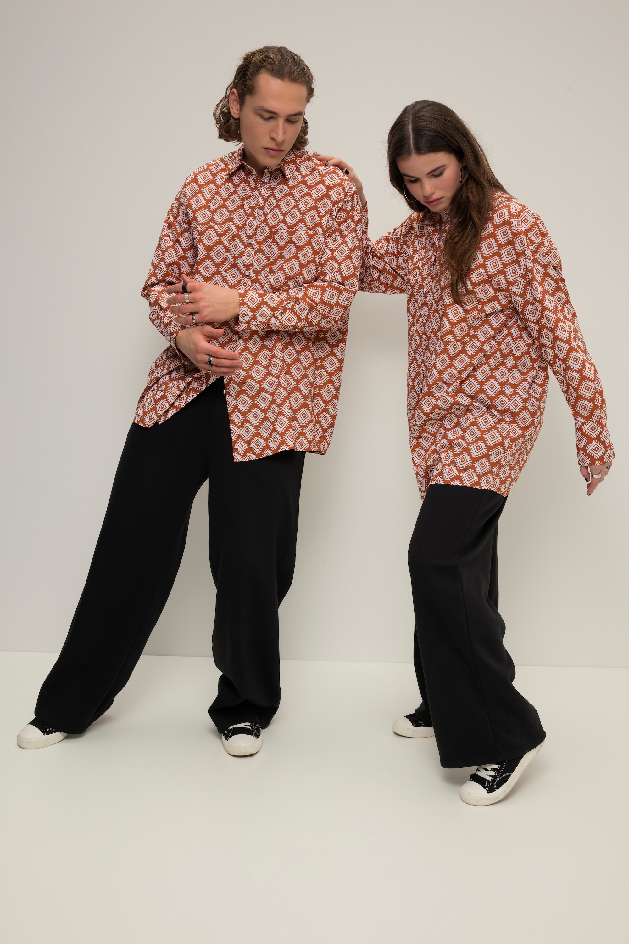 Chemise oversized à imprimé intégral et col, STUDIO UNTOLD