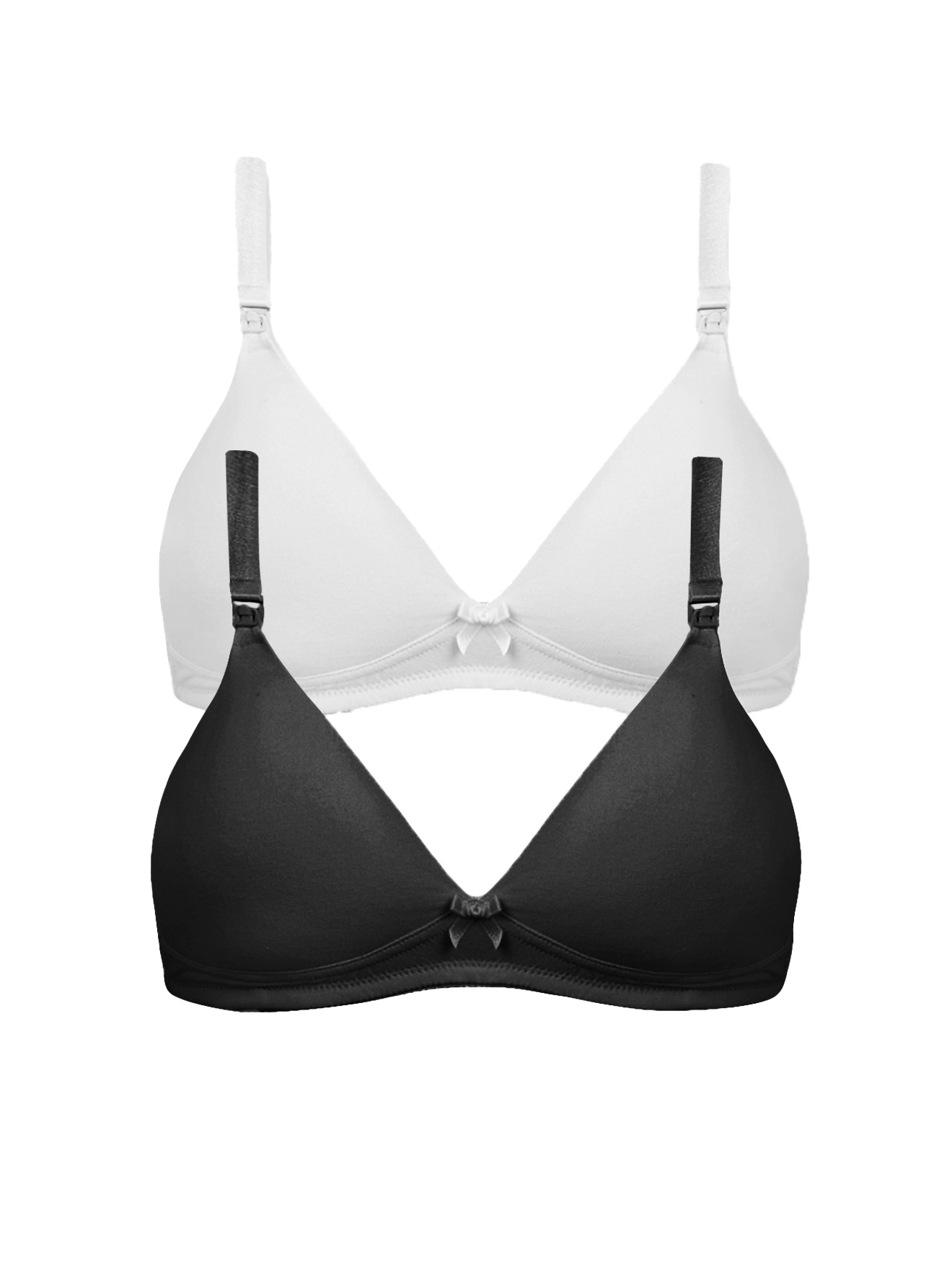 2 soutiens-gorge grossesse et allaitement rembourré en coton stretch, VERTBAUDET
