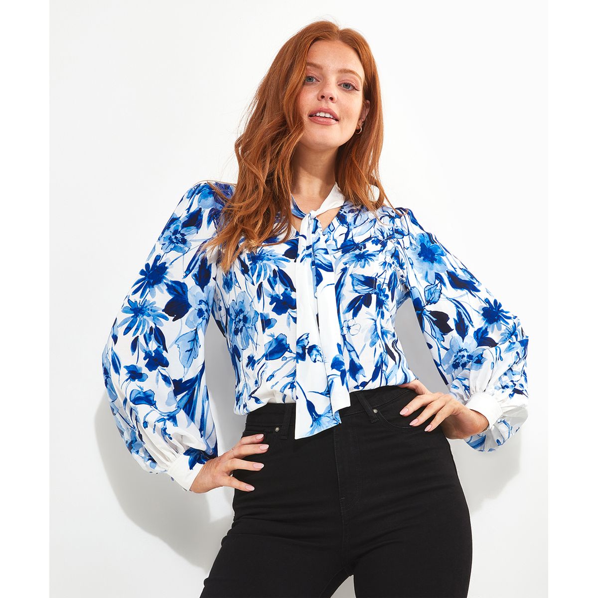 Blouse cheap noeud lavallière