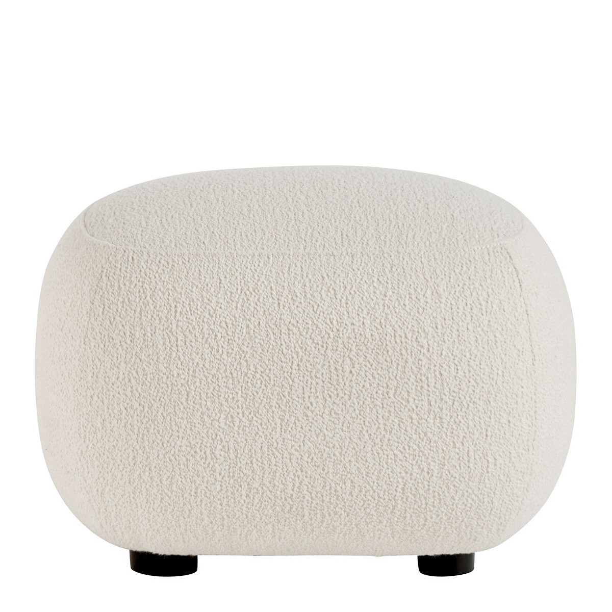Pouf tissu bouclette 65x55x40, BLANC D’IVOIRE